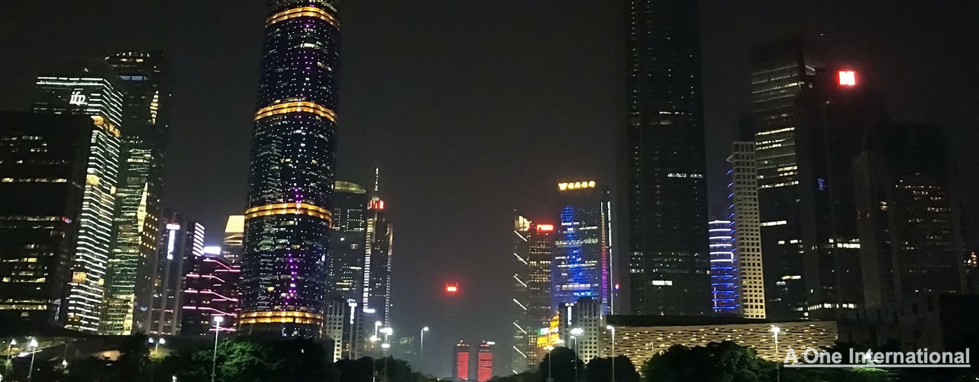 Night city skyline